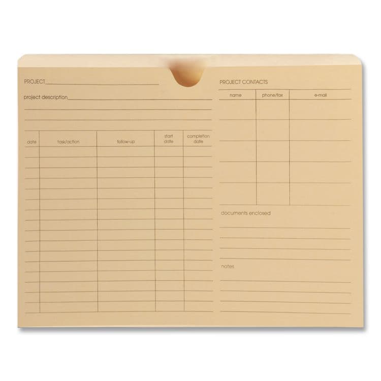 TOPS BUSINESS FORMS Preprinted Project Jackets, Straight Tab, Letter Size, Manila, 50/Box (PFXB3143P) thumbnail 3