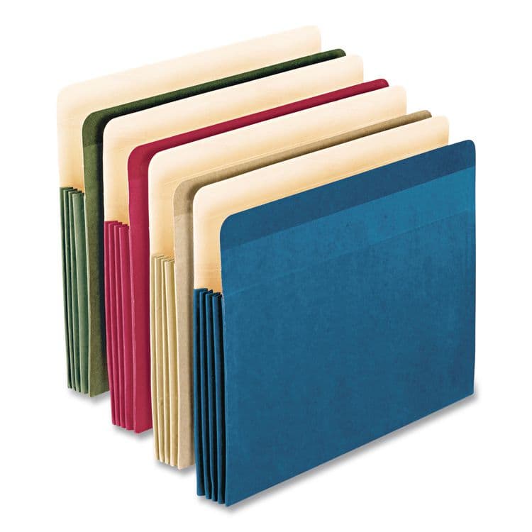 TOPS BUSINESS FORMS Recycled Colored File Pocket, 3.5" Expansion, Letter Size, Assorted Colors, 4/Pack (PFX90164) thumbnail 3