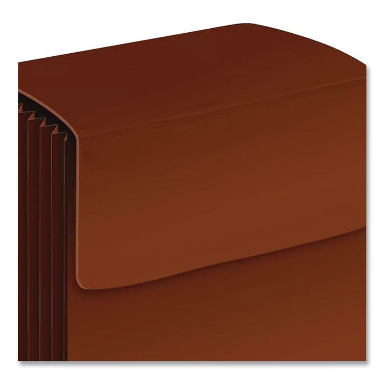 TOPS BUSINESS FORMS Premium Reinforced Expanding Wallet, 5.25" Expansion, 1 Section, Elastic Cord Closure, Letter Size, Red Fiber (PFX60545) thumbnail 4