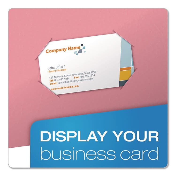 TOPS BUSINESS FORMS Pink Ribbon Twin-Pocket Folder with Prong Fasteners, Accommodates (135) 11 x 8.5 Sheets, Pink, 25/Box (OXF57768) thumbnail 4