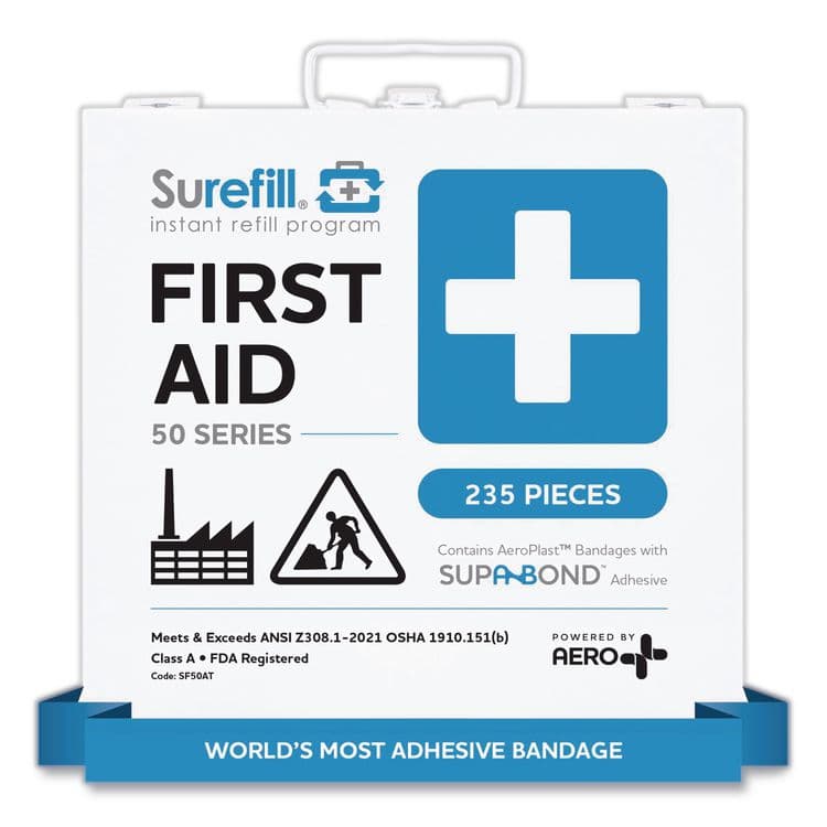 AERO HEALTHCARE 50 Series ANSI A+ First Aid Kit - Metal Case, 50 Person, 235 Pieces (AOHSF50AT) thumbnail 2