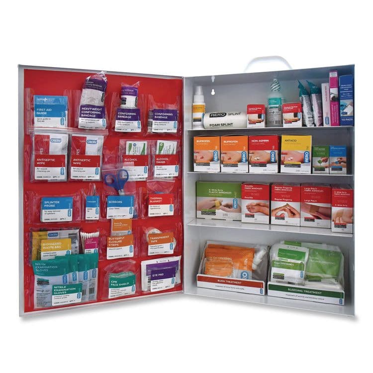 AERO HEALTHCARE First Aid Station - First Aid, Eyewash, AED 350P, 4 Pieces, Metal Case (AOHSFFASP1) thumbnail 4