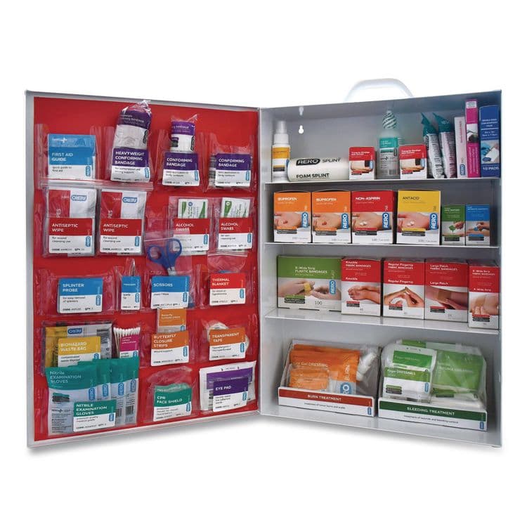 AERO HEALTHCARE First Aid Station - First Aid, Eyewash, AED 450P, 4 Pieces, Metal Case (AOHSFFASP3) thumbnail 4