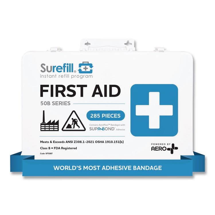 AERO HEALTHCARE 50 Series ANSI B First Aid Kit - Metal Case, 50 Person, 285 Pieces (AOHSF50BT) thumbnail 2