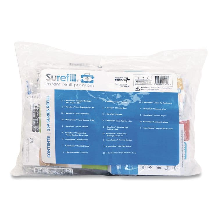 AERO HEALTHCARE 25A Series ANSI 2021 A First Aid Kit Refill, For All 25A Series Kits 2021, 110 Pieces (AOHSF25ASF)