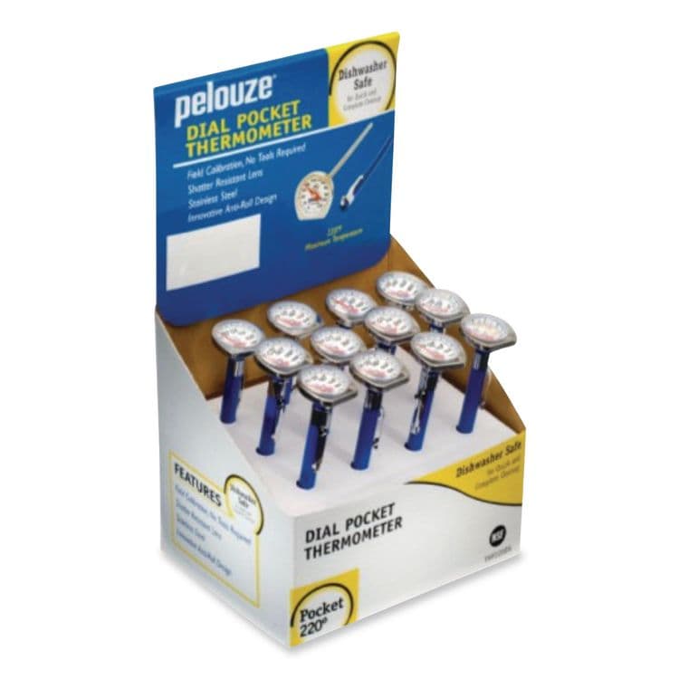 RUBBERMAID COMMERCIAL PROD. Dishwasher-Safe Industrial-Grade Analog Pocket Thermometer, 0F to 220F (PELTHP220DS) thumbnail 4