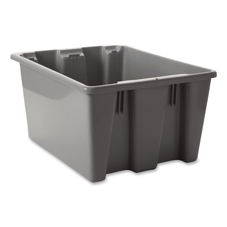 RUBBERMAID COMMERCIAL PROD. Palletote Box, 9.72 gal, 19.5" x 15.5" x 10", Gray, 10/Carton (RCP1721GRACT)