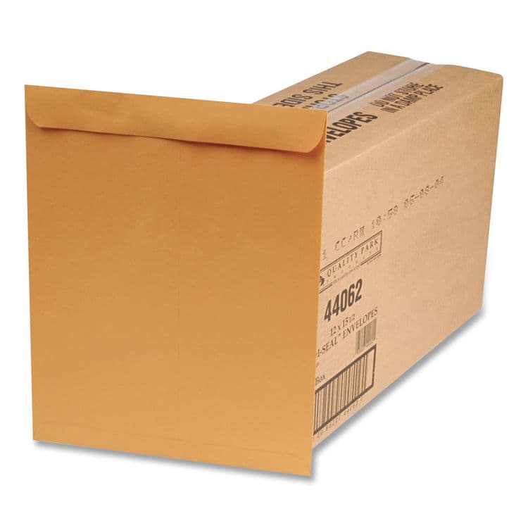 QUALITY PARK PRODUCTS Redi-Seal Catalog Envelope, #15 1/2, Cheese Blade Flap, Redi-Seal Adhesive Closure, 12 x 15.5, Brown Kraft, 250/Box (QUA44062) thumbnail 4