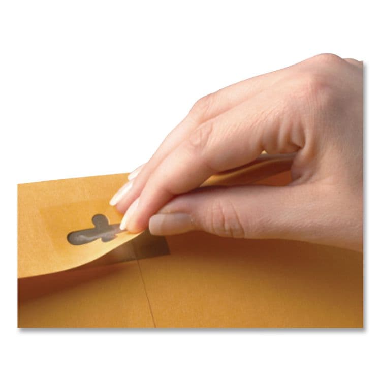 QUALITY PARK PRODUCTS Postage Saving ClearClasp Kraft Envelope, #97, Cheese Blade Flap, ClearClasp Closure, 10 x 13, Brown Kraft, 100/Box (QUA43768) thumbnail 4