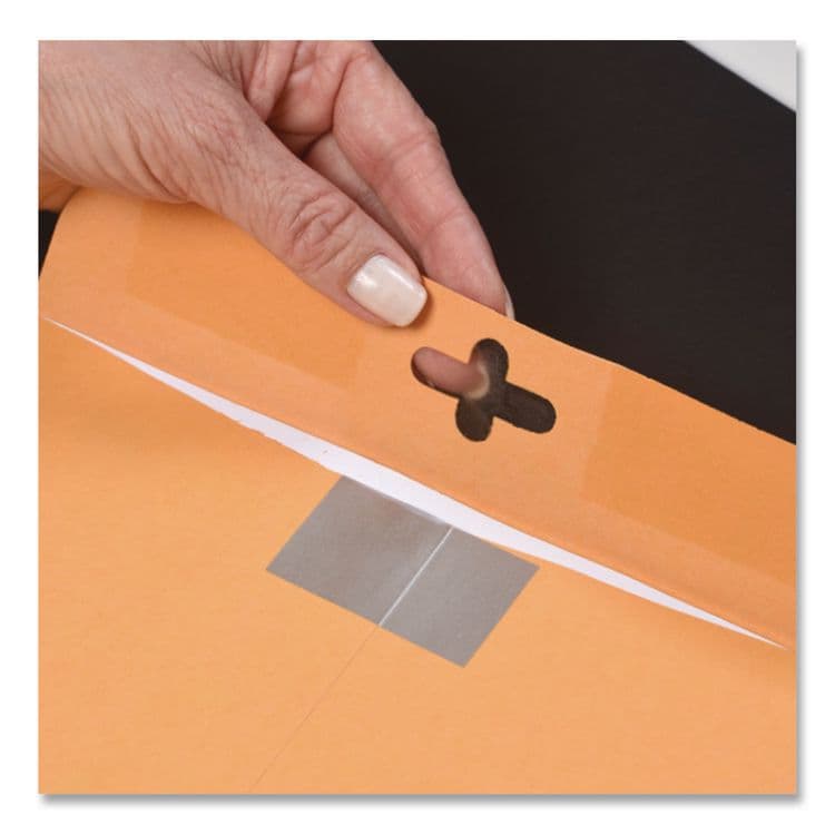 QUALITY PARK PRODUCTS Postage Saving ClearClasp Kraft Envelope, #97, Cheese Blade Flap, ClearClasp Closure, 10 x 13, Brown Kraft, 100/Box (QUA43768) thumbnail 3