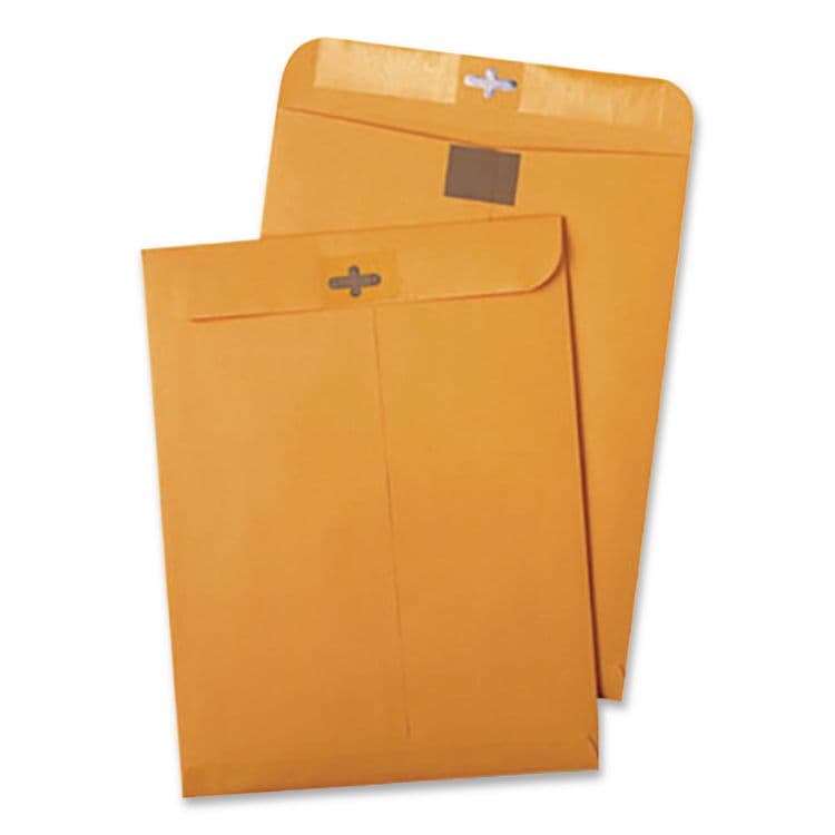 QUALITY PARK PRODUCTS Postage Saving ClearClasp Kraft Envelope, #90, Cheese Blade Flap, ClearClasp Closure, 9 x 12, Brown Kraft, 100/Box (QUA43568) thumbnail 3