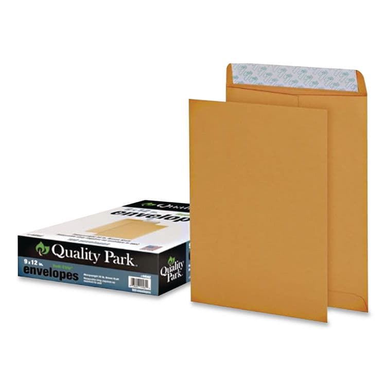 QUALITY PARK PRODUCTS Redi-Seal Catalog Envelope, #10 1/2, Cheese Blade Flap, Redi-Seal Adhesive Closure, 9 x 12, Brown Kraft, 250/Box (QUA43562) thumbnail 4