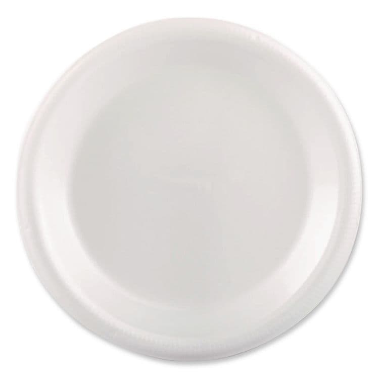 PLASTIFAR SA Foam Dinnerware, Plate, 9" dia, Poly Bag, White, 125/Sleeve, 4 Sleeves/Pack (PST12040) thumbnail 3