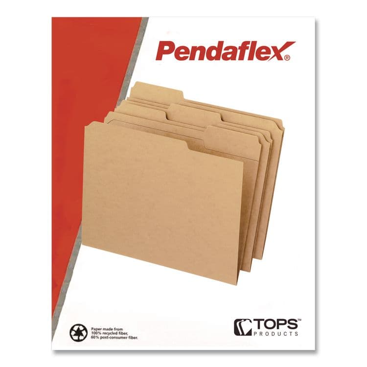 TOPS BUSINESS FORMS Dark Kraft File Folders with Double-Ply Top, 1/3-Cut Tabs: Assorted, Legal Size, 0.75" Expansion, Brown, 100/Box (PFXRK15313) thumbnail 3