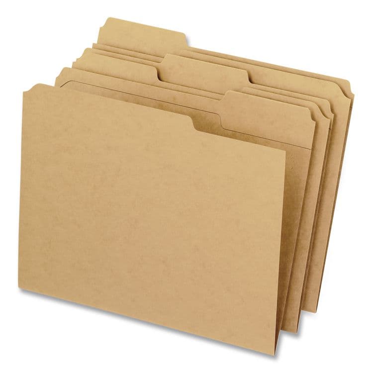 TOPS BUSINESS FORMS Dark Kraft File Folders with Double-Ply Top, 1/3-Cut Tabs: Assorted, Legal Size, 0.75" Expansion, Brown, 100/Box (PFXRK15313) thumbnail 2
