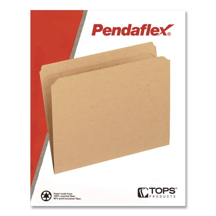 TOPS BUSINESS FORMS Dark Kraft File Folders with Double-Ply Top, Straight Tabs, Letter Size, 0.75" Expansion, Brown, 100/Box (PFXRK152) thumbnail 4