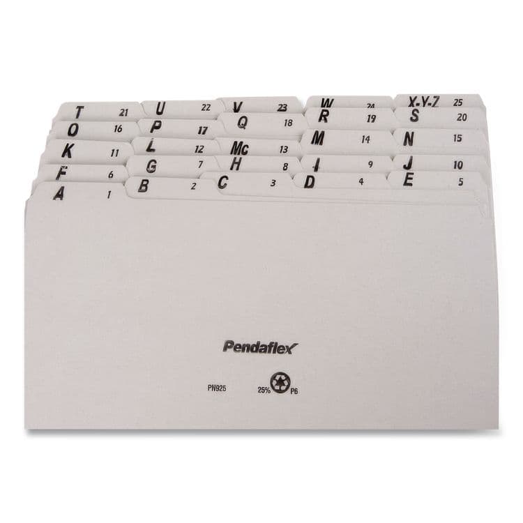 TOPS BUSINESS FORMS Top Tab A-Z File Guides, 1/5-Cut Top Tab, A to Z, 8.5 x 14, Gray, 25/Set (PFXPN1025) thumbnail 4