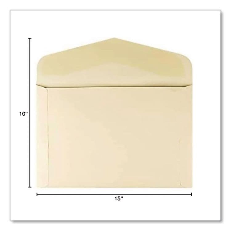 QUALITY PARK PRODUCTS Open-Side Booklet Envelope, #15, Hub Flap, Gummed Closure, 10 x 15, Manila, 100/Box (QUA54416) thumbnail 4