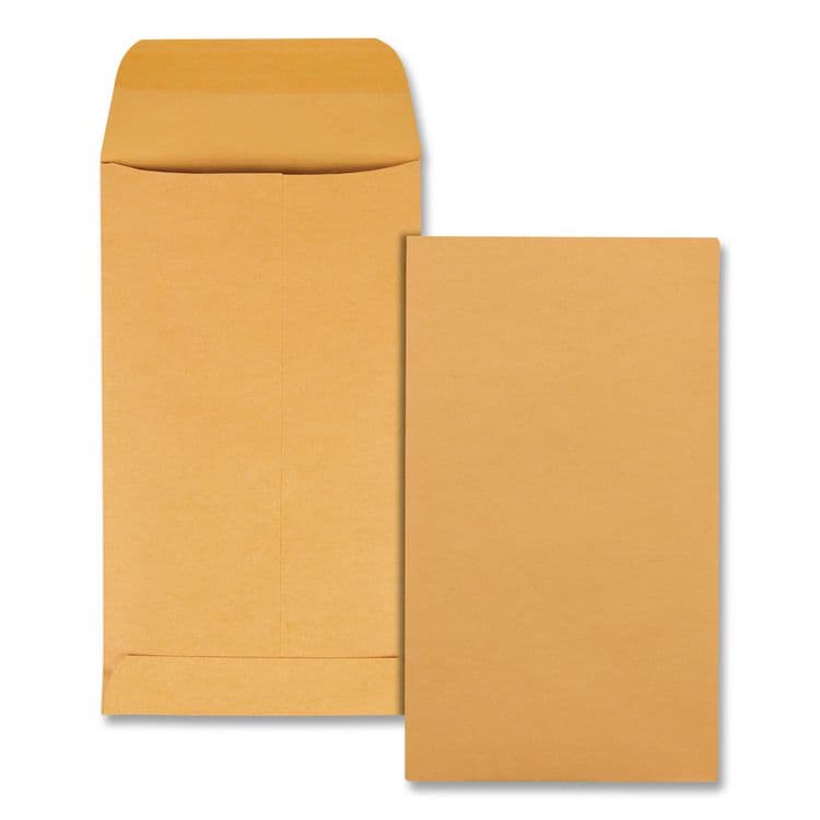 QUALITY PARK PRODUCTS Kraft Coin and Small Parts Envelope, #6, Square Flap, Gummed Closure, 3.38 x 6, Brown Kraft, 500/Box (QUA50662) thumbnail 2