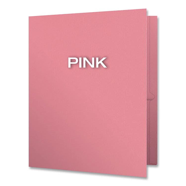 TOPS BUSINESS FORMS Twin-Pocket Folder, Accommodates (100) 11 x 8.5 Sheets, Pink, 25/Box (OXF57568) thumbnail 3