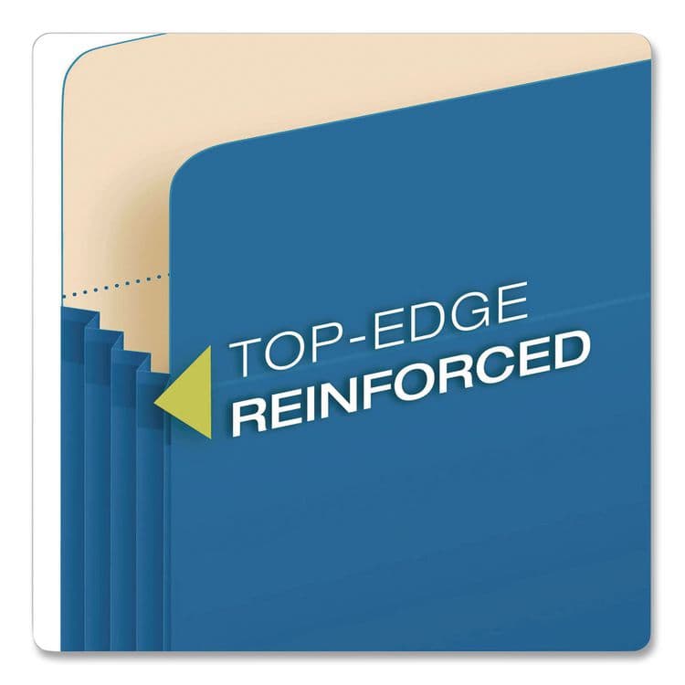 TOPS BUSINESS FORMS Colored File Pockets, 5.25" Expansion, Letter-Size, Blue (PFX1534GBLU10) thumbnail 4