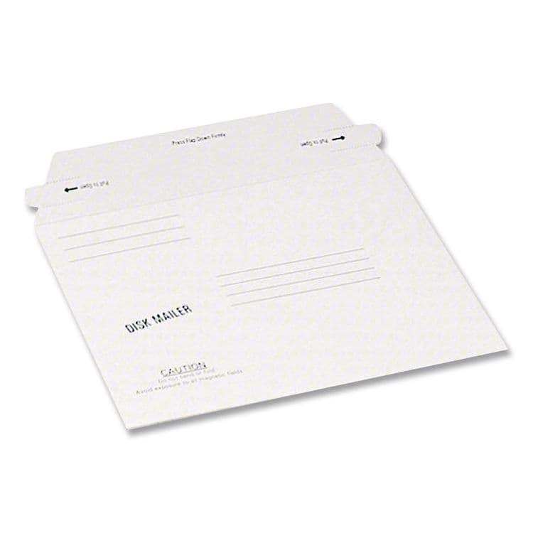 QUALITY PARK PRODUCTS Economy Disk/CD Mailer for CDs/DVDs, Square Flap, Redi-Strip Adhesive Closure, 7.5 x 6.06, White, 100/Carton (QUA64117) thumbnail 4