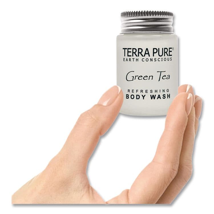DIVERSIFIED HOSPITALITY SOLUTIONS, LTD. Terra Pure Body Wash Jam Jar, Green Tea Lemongrass, 1 oz Jar, 300/Carton (DHS007491) thumbnail 3