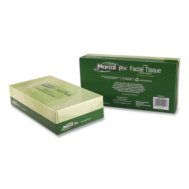 SOUNDVIEW 100% Recycled Convenience Pack Facial Tissue, 2-Ply, White, 100 Sheets/Box, 30/Carton (MRCNP5701) thumbnail 4