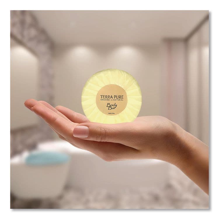 DIVERSIFIED HOSPITALITY SOLUTIONS, LTD. Terra Pure Cleansing Bar, Green Tea Lemongrass, 1.25 oz, 350/Carton (DHS002058) thumbnail 3