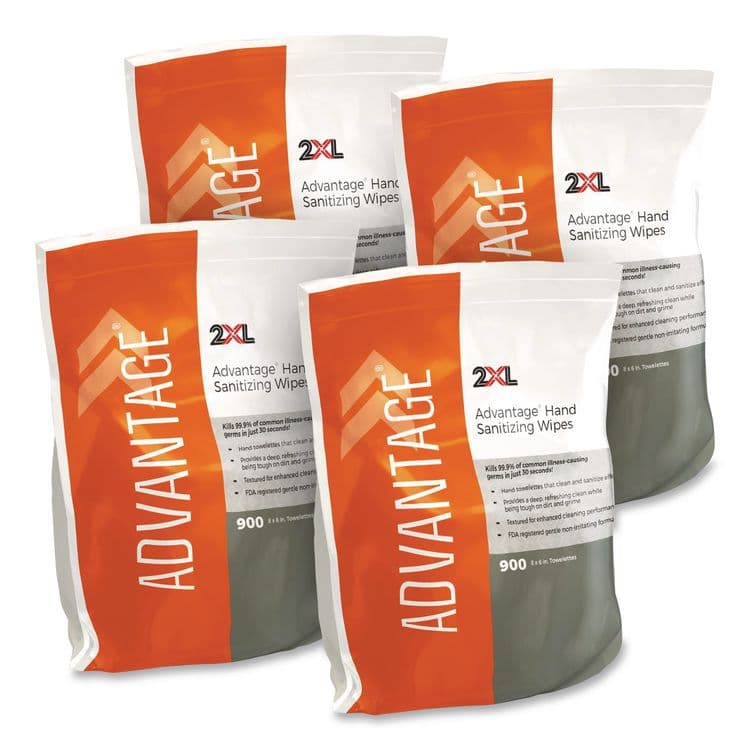 2XL CORPORATION, . Gym Wipes Advantage, 1-Ply, 6 x 8, Unscented, White, 900/Roll, 4 Rolls/Carton (TXLL36R)