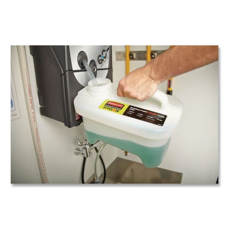 RUBBERMAID COMMERCIAL PROD. HYGEN Pulse Caddy with Clean Connect, 2 gal, White (RCPQ96600) thumbnail 2