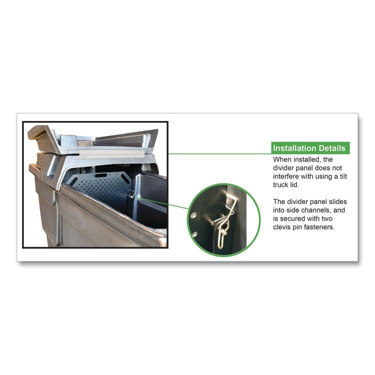 RUBBERMAID COMMERCIAL PROD. Divider for Standard Duty Tilt Truck, 28 x 2 x 40, Black (SGSA240857) thumbnail 4