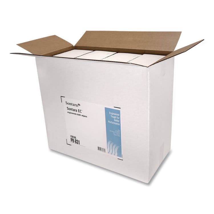 HOSPECO Sontara EC Wipers, 16.5 x 9, Blue, Interfold Dispenser Box, 100 Wipers/Box, 8 Boxes/Carton (HOSPR831) thumbnail 3