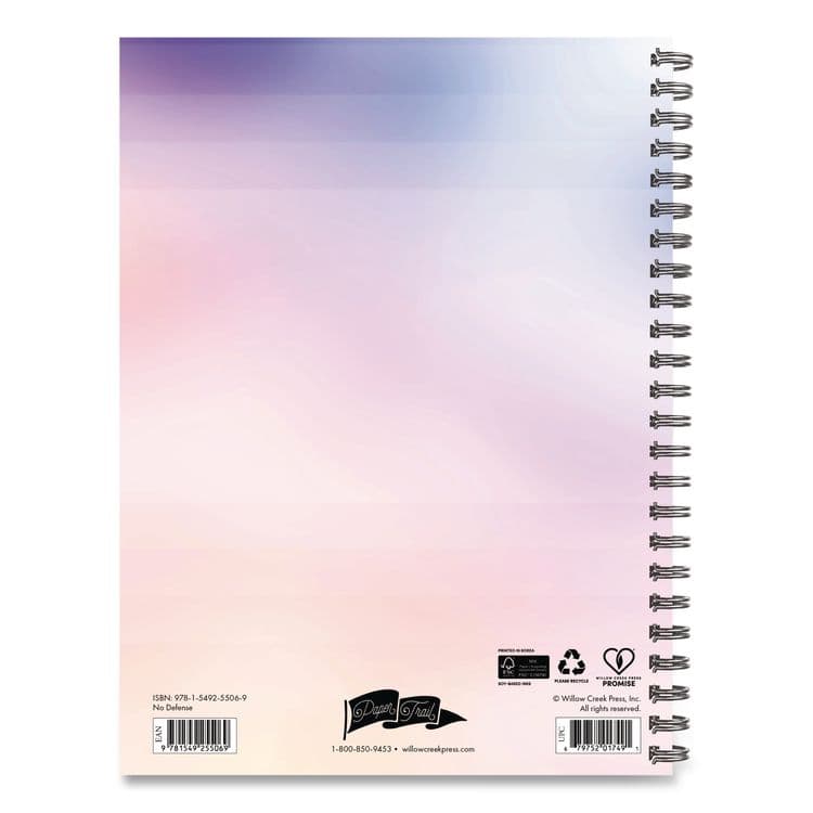 WILLOW CREEK PRESS No Defense Undated Journal, Medium/College Rule, Pastel Multicolor Cover, (80) 8 x 6 Sheets (WPR55069) thumbnail 2