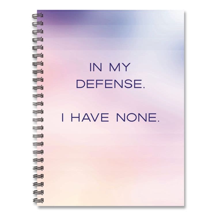 WILLOW CREEK PRESS No Defense Undated Journal, Medium/College Rule, Pastel Multicolor Cover, (80) 8 x 6 Sheets (WPR55069)