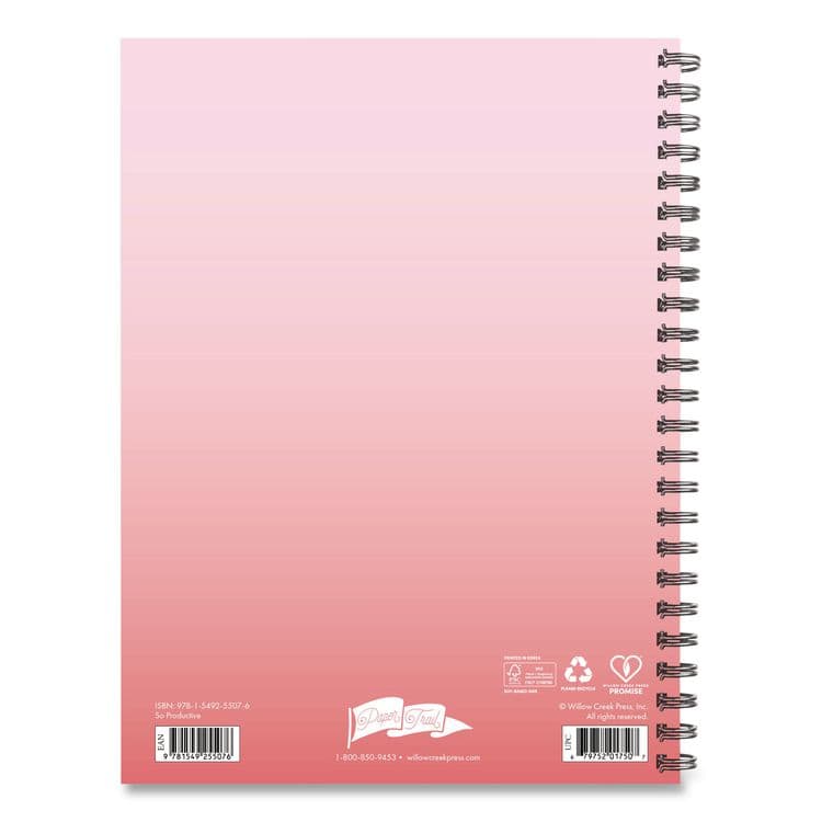 WILLOW CREEK PRESS So Productive Undated Journal, Medium/College Rule, Pink Cover, (80) 8 x 6 Sheets (WPR55076) thumbnail 2