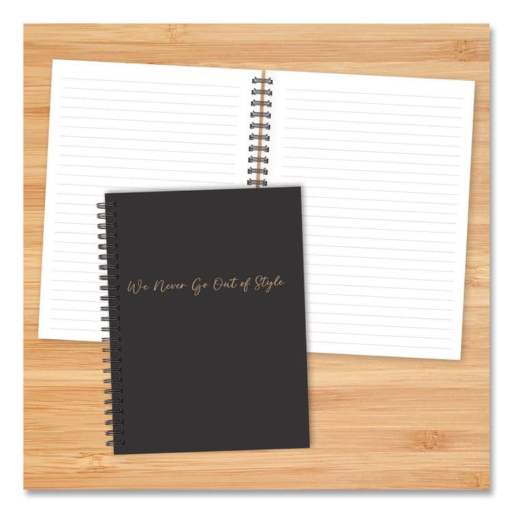 WILLOW CREEK PRESS Style Undated Journal, Edition, Medium/College Rule, Black/Gold Cover, (80) 8 x 6 Sheets (WPR55083) thumbnail 4