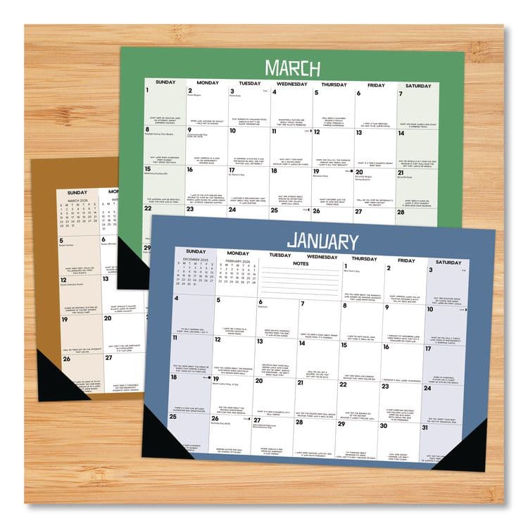 WILLOW CREEK PRESS Bad Dad Jokes Monthly Desk Pad Calendar, 17 x 12, White/Multicolor Sheets, Black Headband/Corners, 12-Month (Jan to Dec) 2026 (WPR57056) thumbnail 2