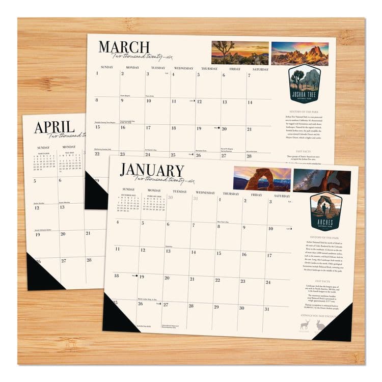 WILLOW CREEK PRESS National Parks Small Monthly Desk Pad Calendar, 17 x 12, Multicolor Sheets, Black Headband/Corners, 12-Month (Jan-Dec) 2026 (WPR57124) thumbnail 2