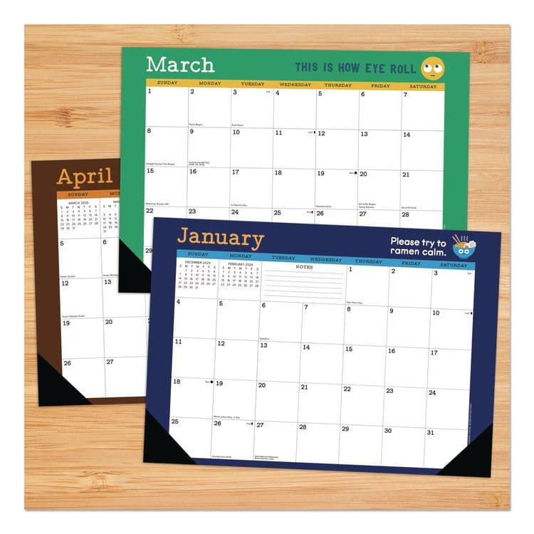 WILLOW CREEK PRESS Punny Art of David Olenick Monthly Desk Pad Calendar, 17x12, White/Multicolor, Black Headband/Corners, 12-Month Jan-Dec 2026 (WPR57148) thumbnail 2