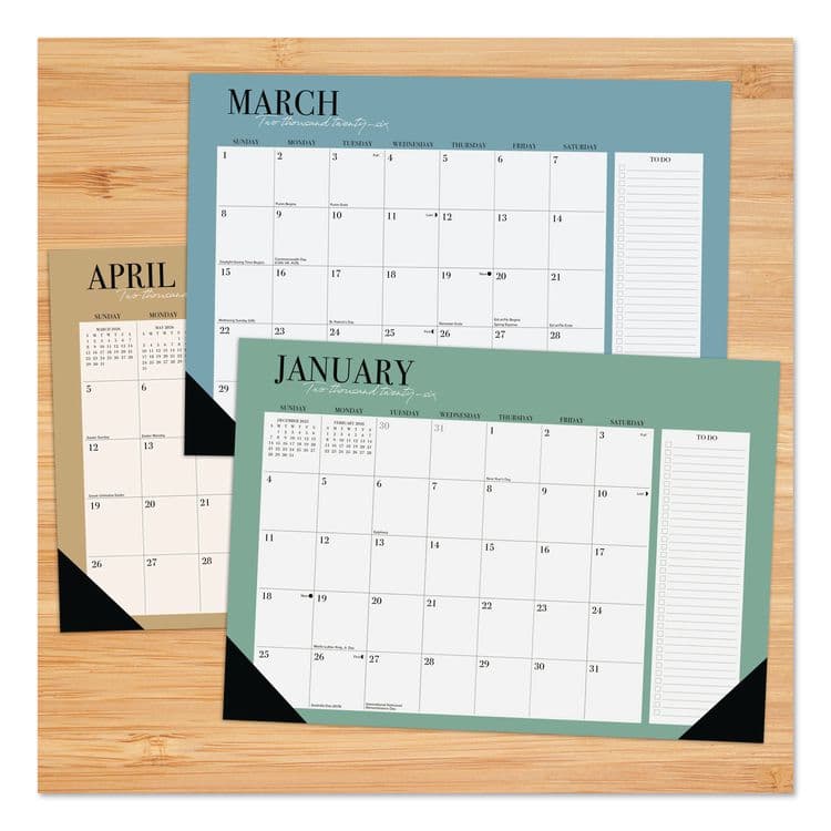 WILLOW CREEK PRESS Urban Chic Small Monthly Desk Pad Calendar, 17 x 12, White Sheets, Black Headband/Corners, 12-Month (Jan to Dec): 2026 (WPR57179) thumbnail 2