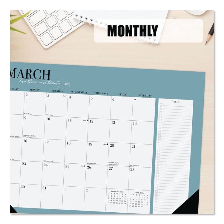 WILLOW CREEK PRESS Urban Chic Small Monthly Desk Pad Calendar, 17 x 12, White Sheets, Black Headband/Corners, 12-Month (Jan to Dec): 2026 (WPR57179) thumbnail 4