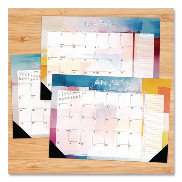 WILLOW CREEK PRESS Abstract Art Small Monthly Desk Pad Calendar, 17x12, White/Multicolor Sheets, Black Headband/Corners, 12-Month (Jan-Dec) 2026 (WPR57391) thumbnail 2