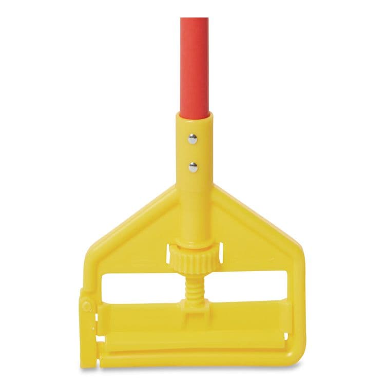 RUBBERMAID COMMERCIAL PROD. Invader Fiberglass Side-Gate Wet-Mop Handle, 60", Red/Yellow (RCPH146RED) thumbnail 3
