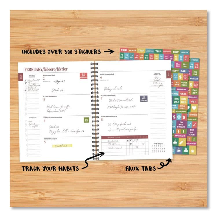 WILLOW CREEK PRESS Black Weekly/Monthly Planner, 8.5 x 6.5, Black Cover, 12-Month (Jan to Dec): 2026 (WPR56646) thumbnail 3