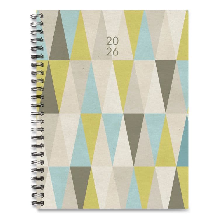 WILLOW CREEK PRESS Geometric Gray Weekly/Monthly Planner, 8.5 x 6.5, Multicolor Cover, 12-Month (Jan to Dec): 2026 (WPR56660)