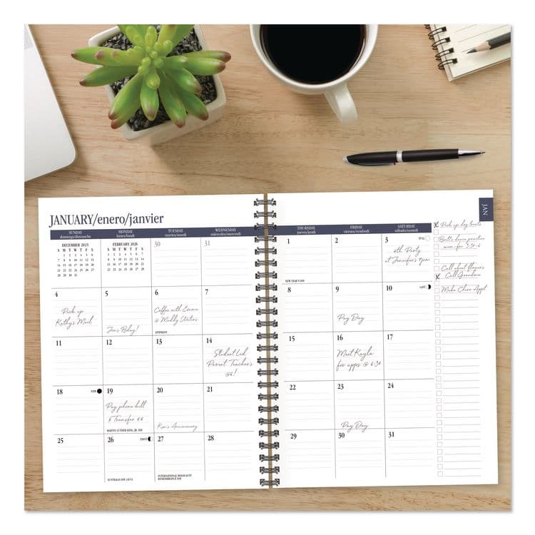 WILLOW CREEK PRESS A Lot Going On Weekly/Monthly Planner, 8.5 x 6.5, White/Black/Red Cover, 12-Month (Jan to Dec): 2026 (WPR57513) thumbnail 4