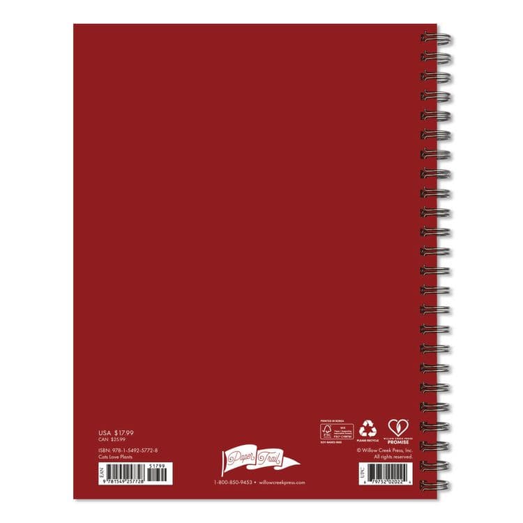 WILLOW CREEK PRESS Cats Love Plants Weekly/Monthly Planner, 8.5 x 6.5, Multicolor Cover, 12-Month (Jan to Dec): 2026 (WPR57728) thumbnail 2