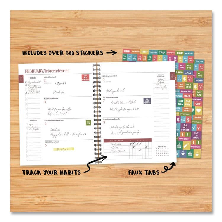 WILLOW CREEK PRESS Ciao Bella Weekly/Monthly Planner, 8.5 x 6.5, Blue/Pink Cover, 12-Month (Jan to Dec): 2026 (WPR58497) thumbnail 3