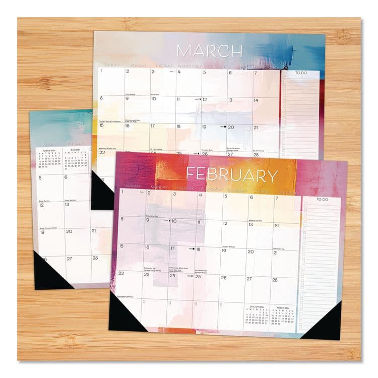 WILLOW CREEK PRESS Abstract Art Large Monthly Desk Pad Calendar, 22x17, White/Multicolor Sheets, Black Headband/Corners, 12-Month (Jan-Dec) 2026 (WPR57193) thumbnail 2